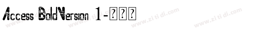 Access BoldVersion 1字体转换